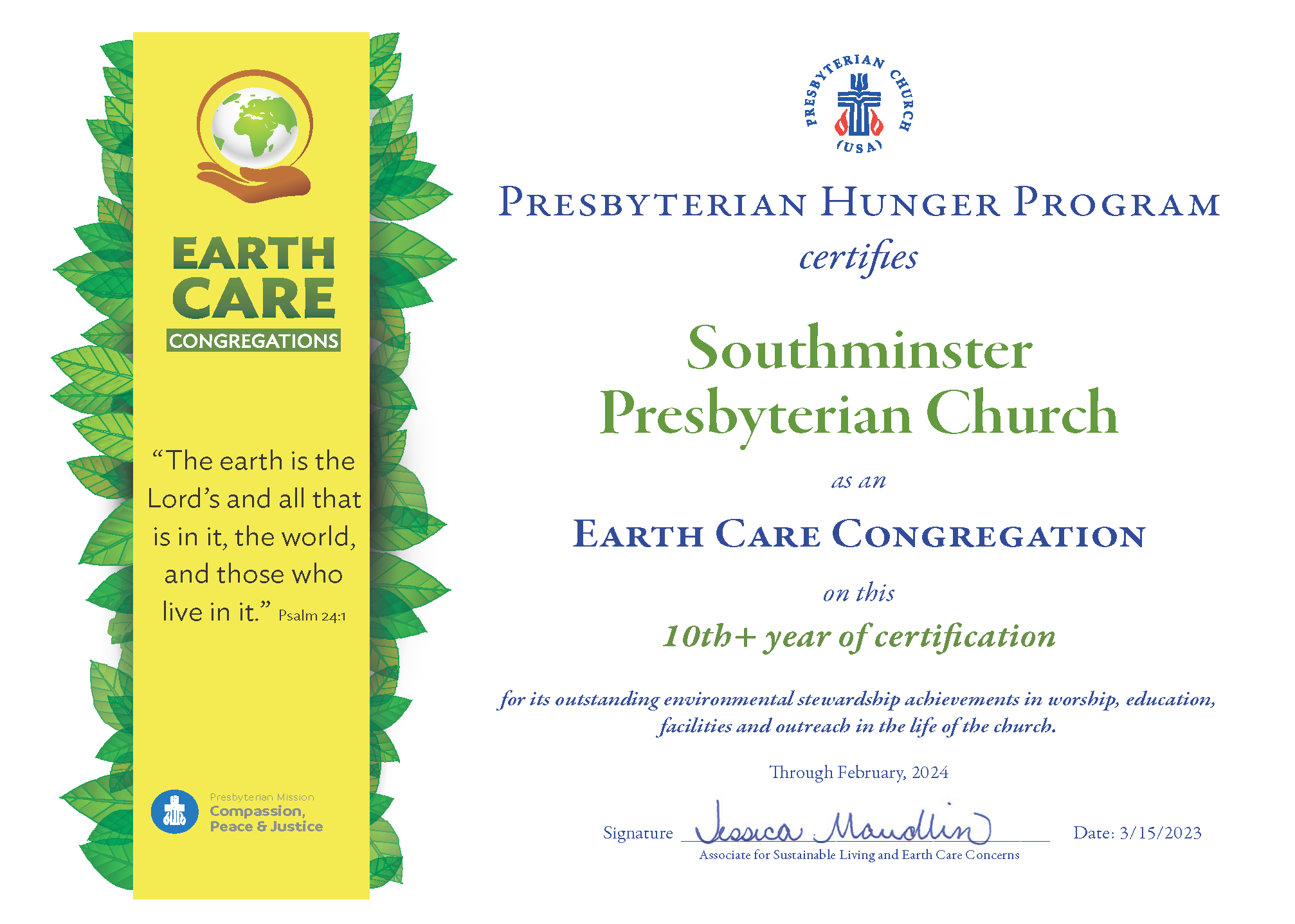 Southminster Presbyterian Church Southminster Presbyterian Church